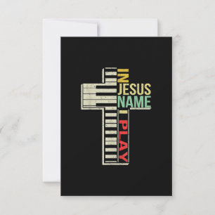Jesus Love   In Jezus Name I Play Piano Christelij RSVP Kaartje