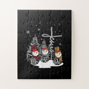 Jesus Love   Jesus Faith Hope Love Snowman Legpuzzel