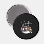 Jesus Love | Jesus Faith Hope Love Snowman Magneet (Voorkant / Achterkant)