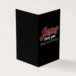 Jesus Love Jezus houdt van jou en ik probeer Visitekaartje