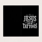 Jesus Love | Jezus houdt van mij en mijn Tattoos Visitekaartje (Buitenkant ongevouwen)