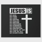 Jesus Love | Jezus is mijn God mijn koning alles Cadeaupapier (Vlak)