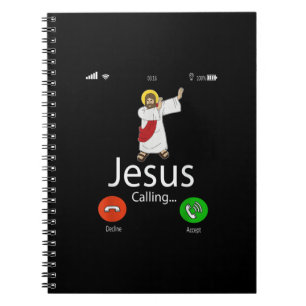 Jesus Love   Jezus roept... Jezus Telefoon Christe Notitieboek