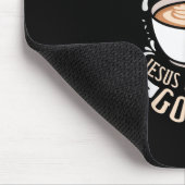 Jesus Love | Koffie laat me beginnen Jezus houden  Muismat (Hoek)