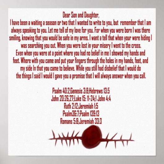 Jesus Love Letter Poster (Voorkant)