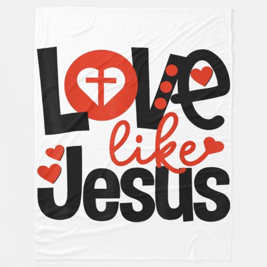 Jesus Love | Liefde als Jezus Fleece Deken (Voorkant)