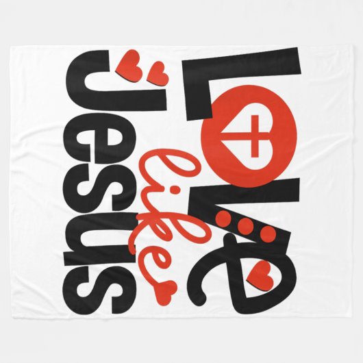 Jesus Love | Liefde als Jezus Fleece Deken (Voorkant (Horizontaal))