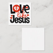 Jesus Love | Liefde als Jezus Vierkante Visitekaartje (Voorkant / Achterkant)