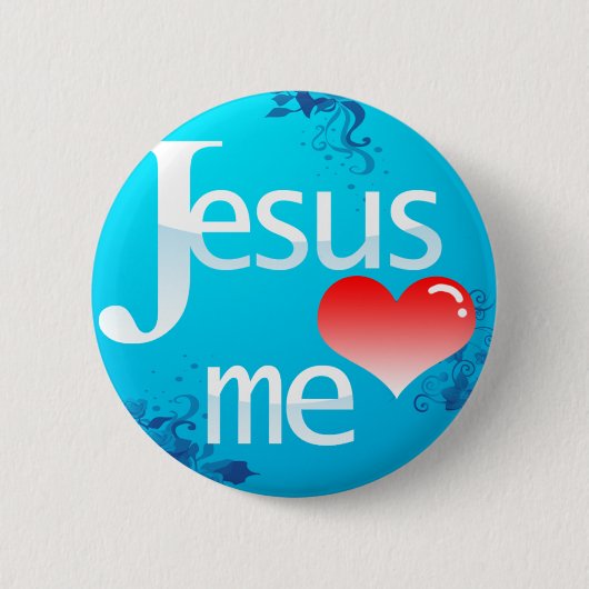 Jesus Love Me Ronde Button 5,7 Cm (Voorkant)
