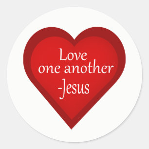 Jesus Love One Weer Heart Affirmative Sticker