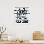 Jesus Love Quote Wall Art Poster (Keuken)