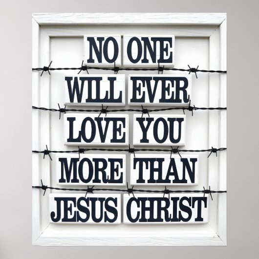 Jesus Love Quote Wall Art Poster (Voorkant)