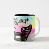 jesus love  tweekleurige koffiemok (Voorkant rechts)