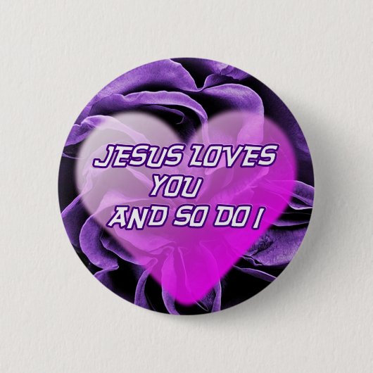 Jesus Love You_Button Ronde Button 5,7 Cm (Voorkant)