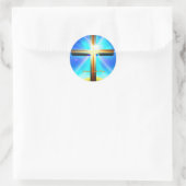 Jesus Love You Cross Classic Round Sticker (Tas)