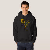 Jesus Love | Zonnebloemen houden van hart en ziel Hoodie (Voorkant volledig)