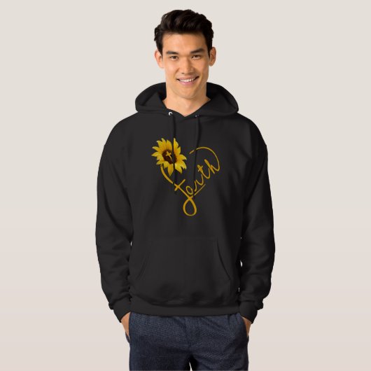 Jesus Love | Zonnebloemen houden van hart en ziel Hoodie (Voorkant volledig)