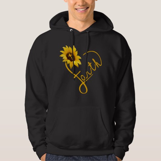 Jesus Love | Zonnebloemen houden van hart en ziel Hoodie (Voorkant)