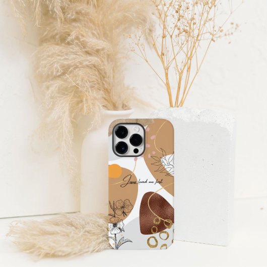 Jesus loved me first abstract Case-Mate iPhone case