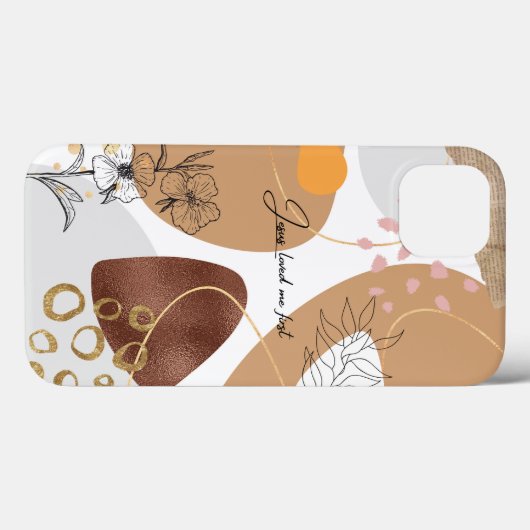 Jesus loved me first abstract Case-Mate iPhone case (Achterkant (horizontaal))