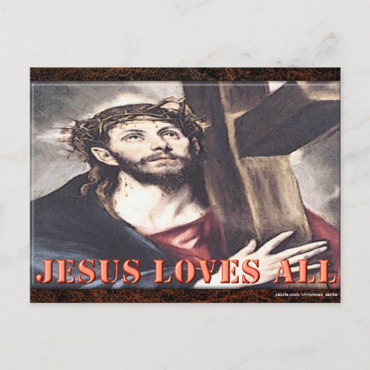 JESUS LOVES ALL FEESTDAGENKAART (Voorkant)