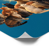 Jesus Loves Cats Christian Cat Lover Jesus Hugs Ca Poster (Hoek)