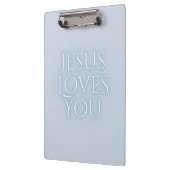 Jesus Loves Christelijk Lettertype Ontwerp Klembord (Links)