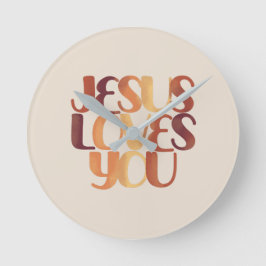 Jesus Loves Christelijk Lettertype Ontwerp  Ronde Klok