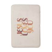 Jesus Loves Christelijk Typografie Ontwerp Badmat (Voorkant Verticaal)