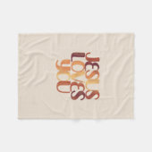 Jesus Loves Christelijk Typografie Ontwerp Fleece Deken (Voorkant (Horizontaal))