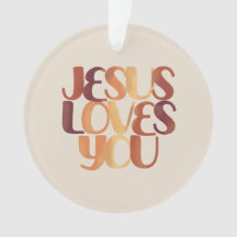 Jesus Loves Christelijk Typografie Ontwerp 