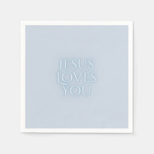 Jesus Loves Christelijk Typografie Ontwerp Servet