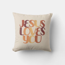 Jesus Loves Christelijke Typografie Ontwerp 