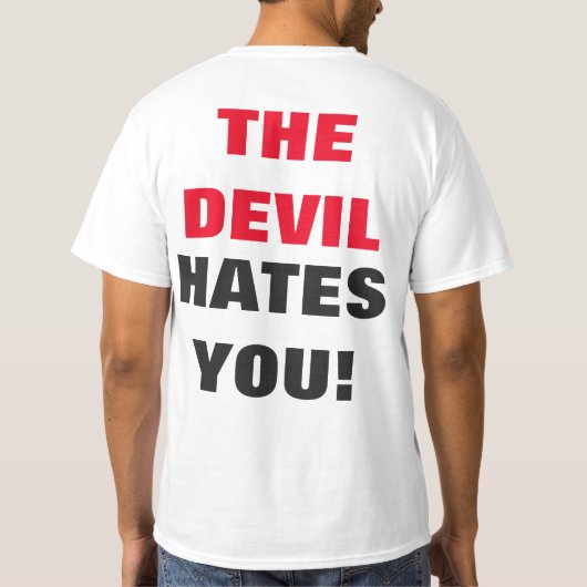 Jesus Loves/Devil Hates T-Shirt (Achterkant)