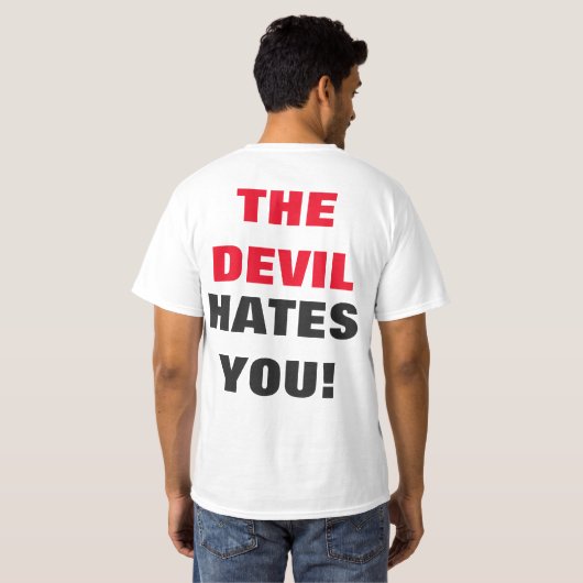 Jesus Loves/Devil Hates T-Shirt (Achterkant volledig)