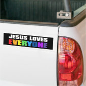 Jesus Loves Iedereen Christelijk LGBTQ Bumpersticker (Op Truck)