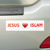 JESUS LOVES ISLAM BUMPERSTICKER (Op auto)