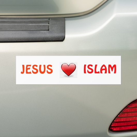 JESUS LOVES ISLAM BUMPERSTICKER (Op auto)