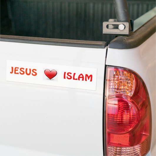 JESUS LOVES ISLAM BUMPERSTICKER (Op Truck)
