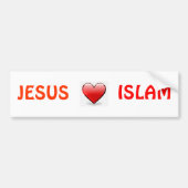 JESUS LOVES ISLAM BUMPERSTICKER (Voorkant)