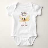 Jesus Loves Little Me Schattige Dragonfly Boy Girl Romper (Voorkant)
