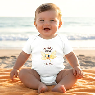 Jesus Loves Little Me Schattige Dragonfly Boy Girl Romper