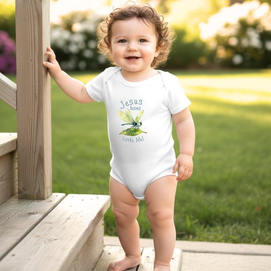 Jesus Loves Little Me Schattige Dragonfly Boy Romper