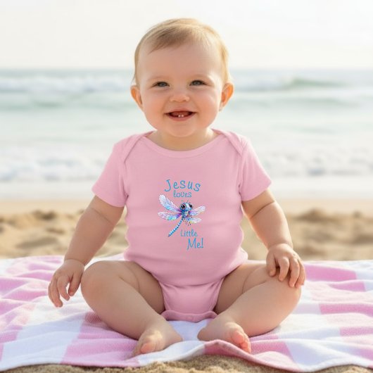 Jesus Loves Little Me Schattige Dragonfly Girl Romper