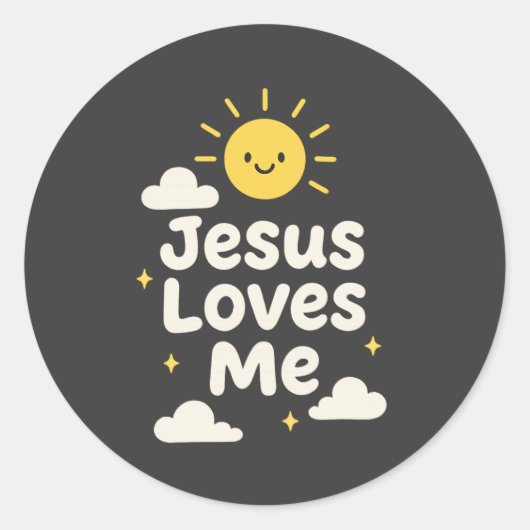Jesus Loves Me Christian Sticker (Voorkant)