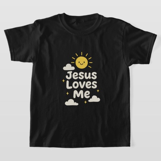 Jesus Loves Me Cute Kids Christian T-Shirt (Laagn)