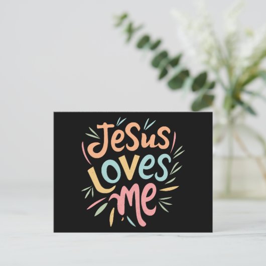 Jesus Loves Me -  design Briefkaart (Staand voorkant)