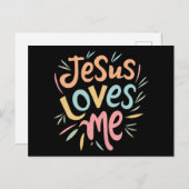 Jesus Loves Me -  design Briefkaart (Voorkant / Achterkant)