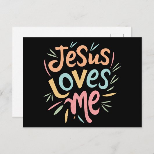 Jesus Loves Me - design Briefkaart (Voorkant / Achterkant)