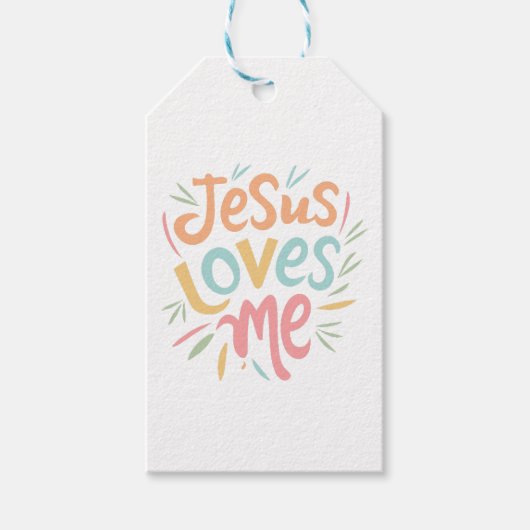 Jesus Loves Me -  design Cadeaulabel (Voorkant)